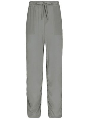 Dolce & Gabbana wide-leg silk track pants - Grey