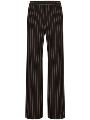 Dolce & Gabbana wide-leg virgin-wool trousers - Black