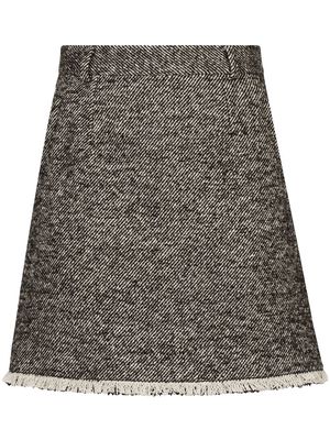 Dolce & Gabbana wool-blend A-line midi skirt - Brown