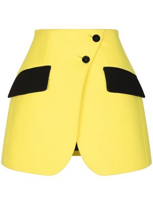 Dolce & Gabbana wool-blend button-front skirt - Yellow