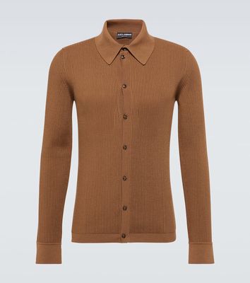 Dolce & Gabbana Wool-blend polo sweater