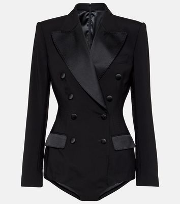 Dolce & Gabbana Wool-blend tuxedo bodysuit