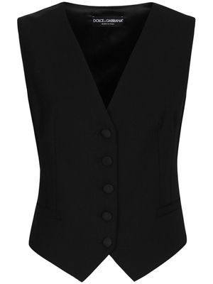 Dolce & Gabbana wool-blend vest top - Black