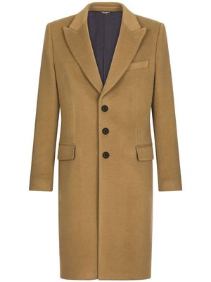 Dolce & Gabbana wool-cashmere tailored coat - Neutrals