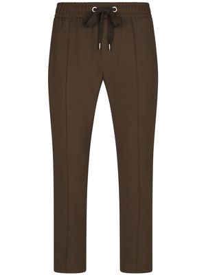 Dolce & Gabbana wool-gabardine track trousers - Brown