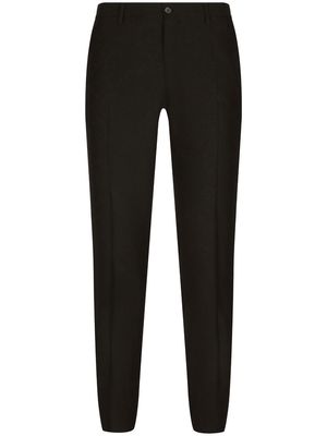 Dolce & Gabbana wool jacquard tailored trousers - Black