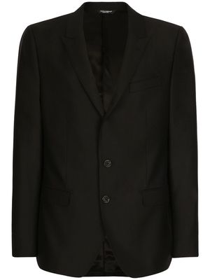 Dolce & Gabbana wool-silk single-breasted suit - Black
