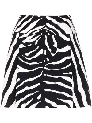 Dolce & Gabbana zebra-print A-line mini skirt - Black