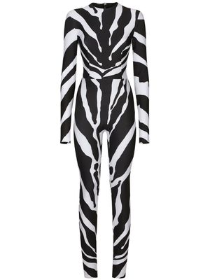 Dolce & Gabbana zebra-print catsuit - Black