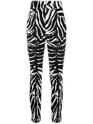 Dolce & Gabbana zebra print high-waisted trousers - White