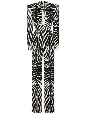 Dolce & Gabbana zebra-print jumpsuit - Black