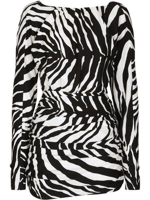 Dolce & Gabbana zebra-print mini dress - Black