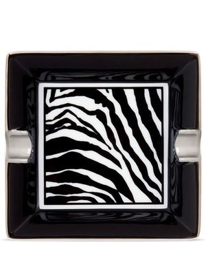 Dolce & Gabbana zebra-print porcelain ash-tray - Black