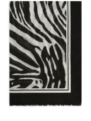 Dolce & Gabbana zebra-print sarong scarf - Black
