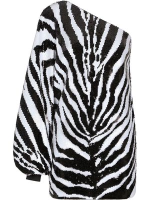 Dolce & Gabbana zebra-print sequin-embellished mini dress - Black