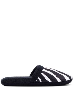 Dolce & Gabbana zebra-print terry-cloth slippers - Black