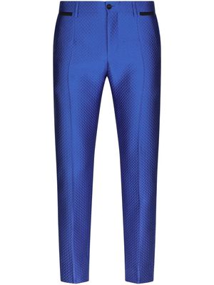 Dolce & Gabbana zig-zag jacquard tailored trousers - Blue