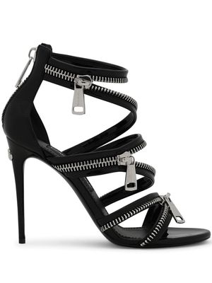 Dolce & Gabbana zip-detail 105mm sandals - Black