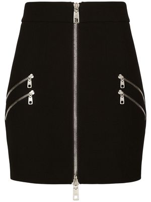 Dolce & Gabbana zip detail mini skirt - Black