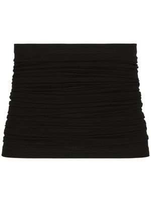 Dolce & Gabbana zip-up ruched waist sash - Black