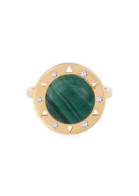 Dolce Vita 18K Gold, Diamond & Malachite Ring