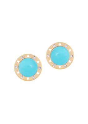 Dolce Vita 18K Gold, Diamond & Turquoise Earrings