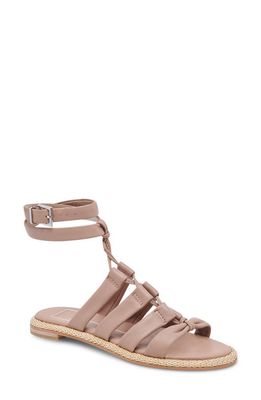 Dolce Vita Adison Ankle Wrap Strappy Sandal in Cafe Leather