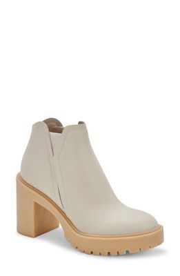 Dolce Vita Cashe H₂O Waterproof Bootie in Ivory Leather