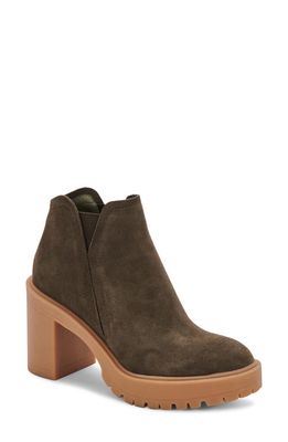 Dolce Vita Cashe H₂O Waterproof Bootie in Olive Suede