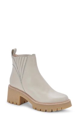 Dolce Vita Harte H20 Waterproof Chelsea Boot in Ivory Leather H2O