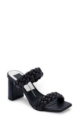 Dolce Vita Paily Braided Sandal in Black Leather