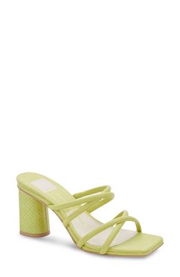 Dolce Vita Patsi Strappy Slide Sandal in Light Green Leather