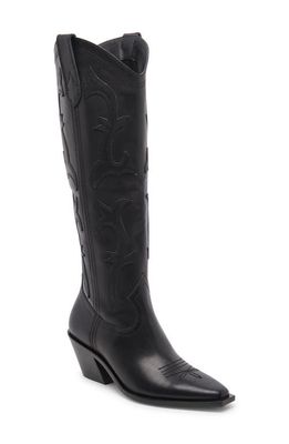 Dolce Vita Samare Western Boot in Black Leather