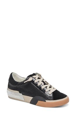 Dolce Vita Zina Sneaker in Onyx Embossed Leather