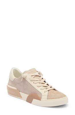Dolce Vita Zina Sneaker in White/Dune Embossed Leather