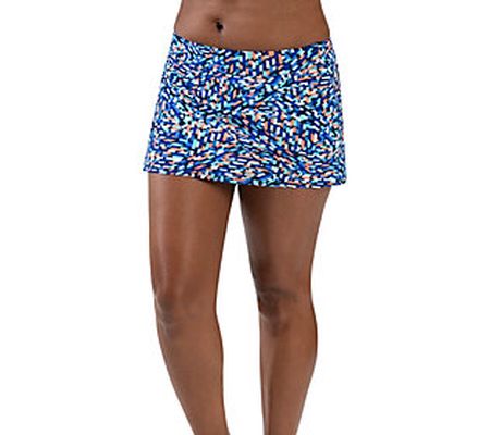 Dolfin Aquashape Womens Print A-Line Swim Skirt in Tranquility