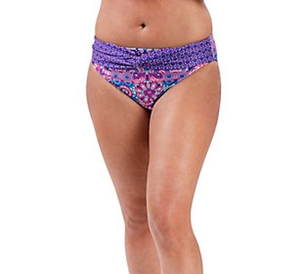 Dolfin Aquashape Womens Print Knot Front Brief in Patchwork