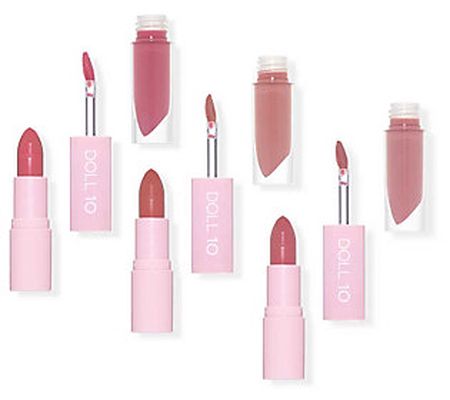 Doll 10 Nude Lipstick & Lip-Gloss 6-Piece Set