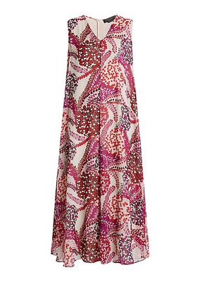 Doll Abstract Floral Maxi Dress