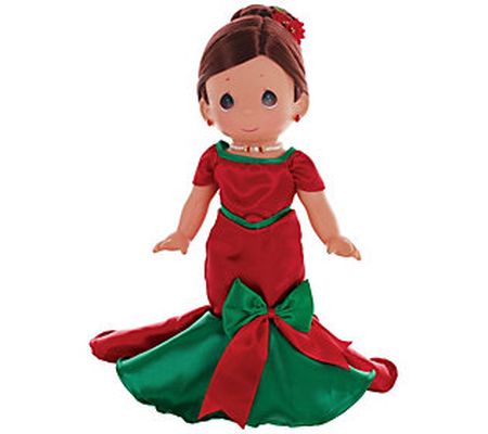 Doll Maker 12" Brunette Dancing into the Christ mas Spirit