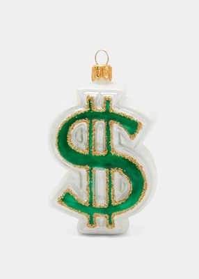 Dollar Sign Christmas Ornament