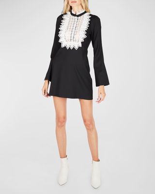 Dolores Embroidered Lace Mini Dress