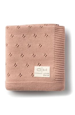 Domani Home Flower Pointelle Baby Blanket in Pink 