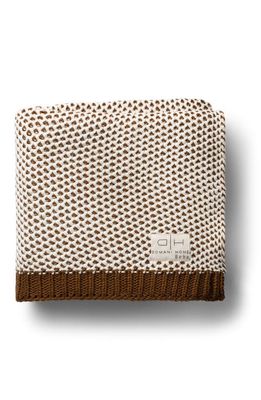 Domani Home Honeycomb Baby Blanket in Brown