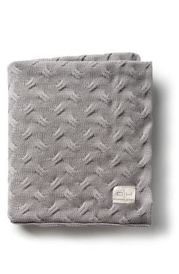 Domani Home Wave Knit Throw Blanket in Gray