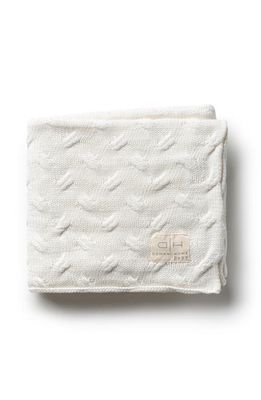 Domani Home Waves Knit Baby Blanket in Cream