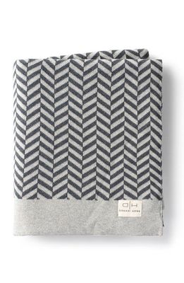 Domani Home Zima Herringbone Knit Throw Blanket in Gray