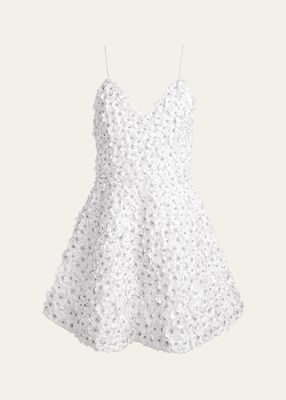 Domenica Embellished Flower Mini Gown