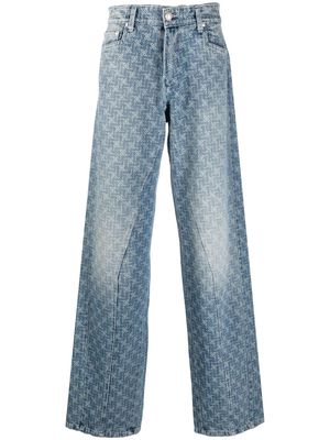 Domenico Formichetti diamond-star seam-detail jeans - Blue