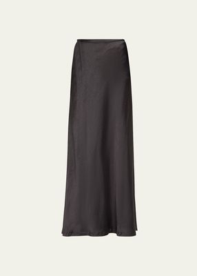 Dominique Bias-Cut A-Line Maxi Skirt